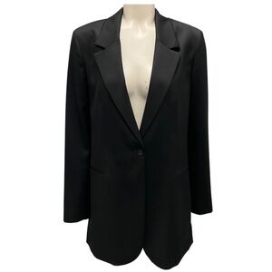 FABIANA FILIPPI BLACK WOOL TWILL BLAZER